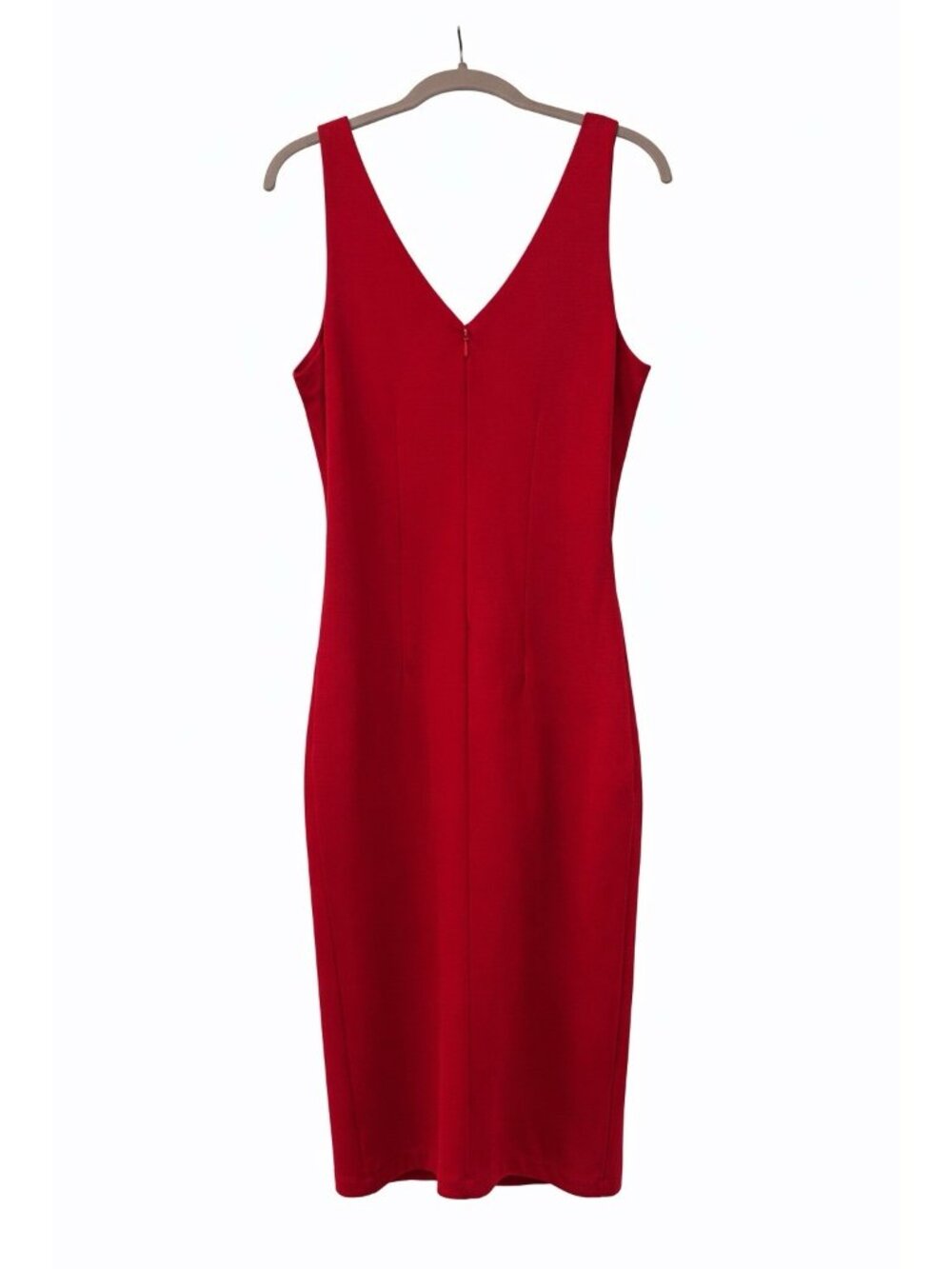 White House Black Market Aura Collection Red Sheath Dress Size 10 Graduation - Picture 2 of 13